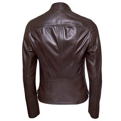 Paride Kahve Kadın Deri Ceket