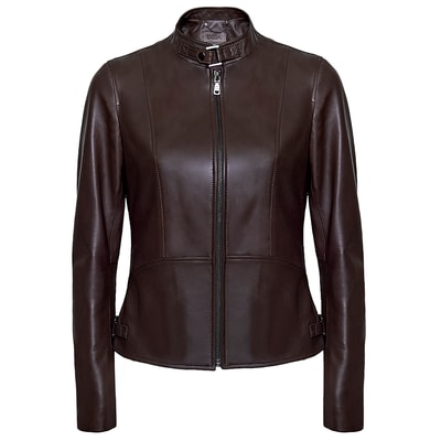 Paride Kahve Kadın Deri Ceket