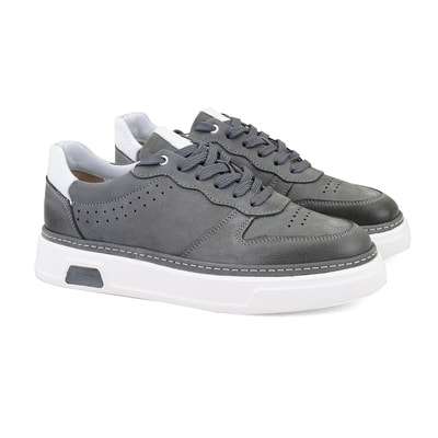 Pascal Gri Erkek Nubuk Deri Günlük Ayakkabı