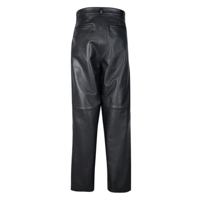 Pasquale Siyah Erkek Deri Pantolon