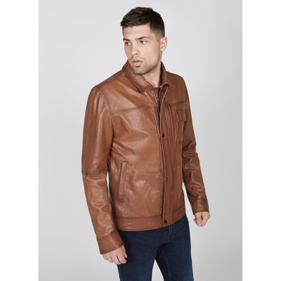 Patric Erkek Deri Gömlek Yakalı Ceket