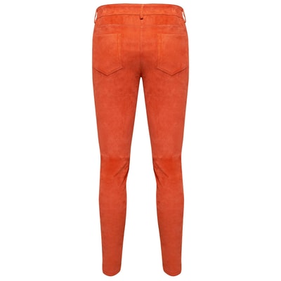 Pembe Roisin Kadın Stretch Deri Pantolon