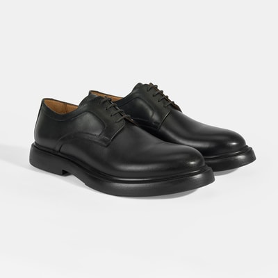 Perdita Siyah Erkek Deri Bağcıklı Klasik Ayakkabı