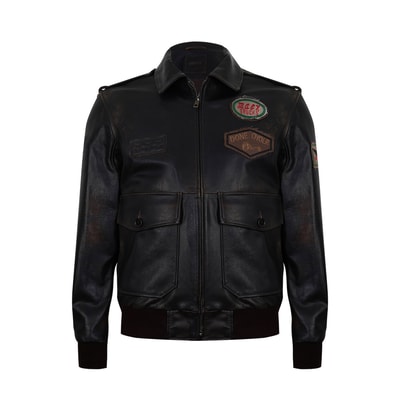 Piero Koyu Kahve Erkek Vintage Deri Biker Ceket