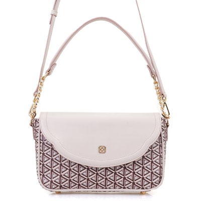 Plante Bej Kadın Monogram Omuz Çantası