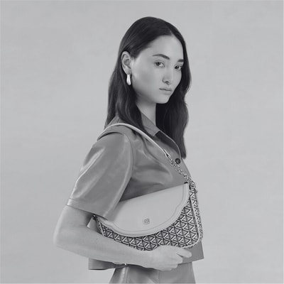 Plante Siyah Kadın Monogram Omuz Çantası