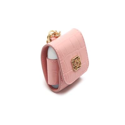 Pudra Zincir Detaylı Deri Airpods Kılıfı