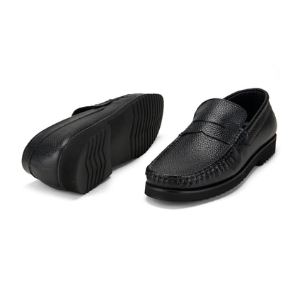 Rahel Siyah Erkek Günlük Deri Ayakkabı