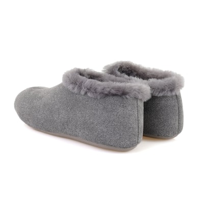 Ranja Gri Erkek Fluffy Yünlü Patik