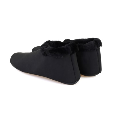 Ranja Siyah Erkek Fluffy Yünlü Patik