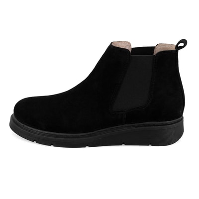 Raven Siyah Kadın DesaComfort Lastikli Süet Deri Bot