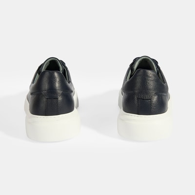 Reminya Lacivert Erkek Deri Bağcıklı Günlük Ayakkabı