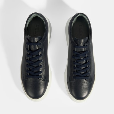 Reminya Lacivert Erkek Deri Bağcıklı Günlük Ayakkabı