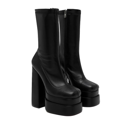 Rica Siyah Kadın Platform Topuklu Bot