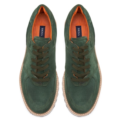 Ricardo Yeşil Erkek Süet Deri Spor Ayakkabı