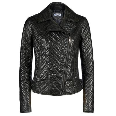 Riccarda Kadın Deri Biker Mont