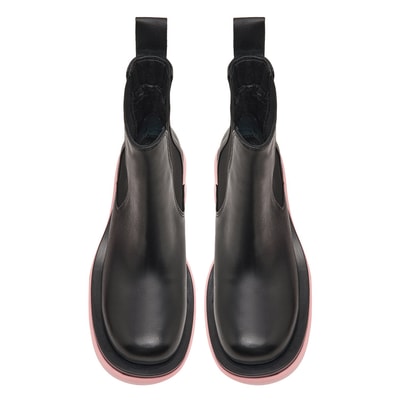 Robust Pembe Kadın Yandan Lastikli Deri Chelsea Bot