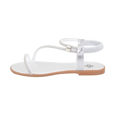 Rosmen Gri Kadın Parlak Taş Detaylı Sandalet