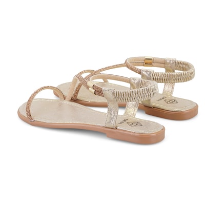 Rosmen Sarı Kadın Parlak Taş Detaylı Sandalet