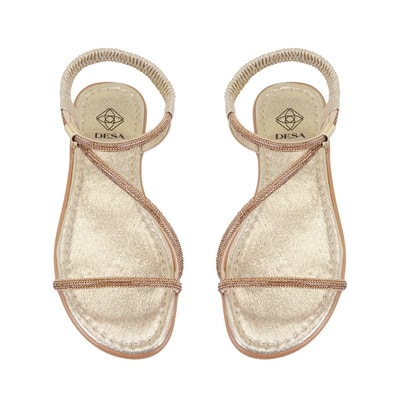 Rosmen Sarı Kadın Parlak Taş Detaylı Sandalet