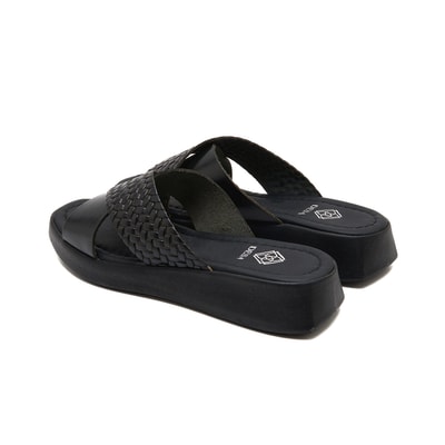 Ross Siyah Kadın Deri Terlik