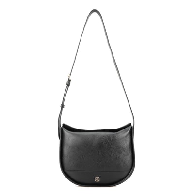 Samy Siyah Kadın Deri Omuz Çantası