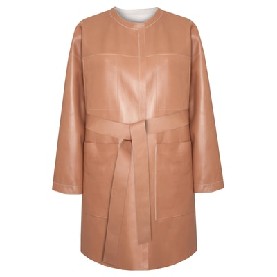 Sandra Kadın Çift Taraflı Deri Pardösü