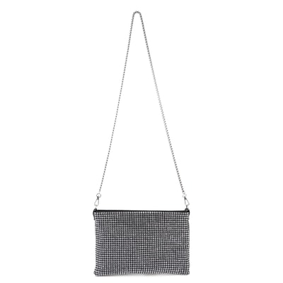 Sariah Gri Kadın Parlak Taşlı Gece Çantası