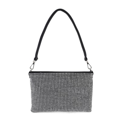 Sariah Gri Kadın Parlak Taşlı Gece Çantası