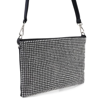 Sariah Gri Kadın Parlak Taşlı Gece Çantası