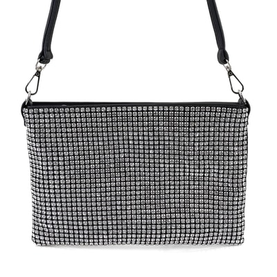 Sariah Gri Kadın Parlak Taşlı Gece Çantası