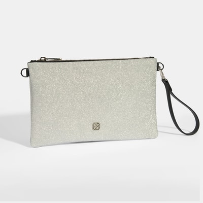 Selira Açık Gri Simli Kadın Portföy Çanta