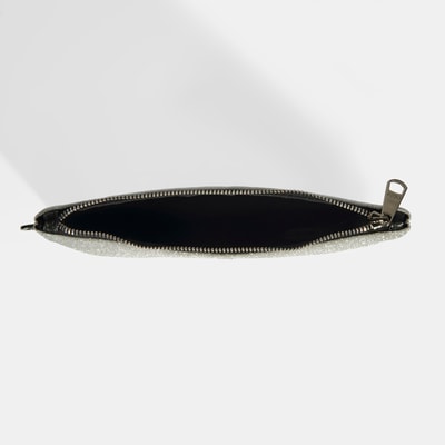 Selira Açık Gri Simli Kadın Portföy Çanta