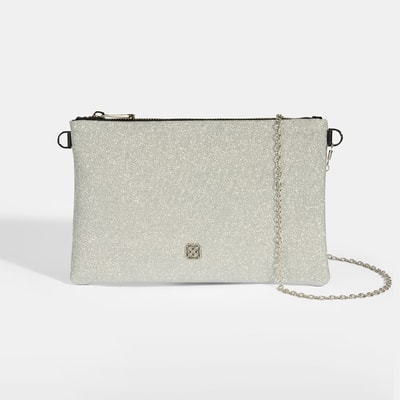 Selira Açık Gri Simli Kadın Portföy Çanta