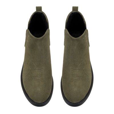 Serage Yeşil Kadın Deri Bot