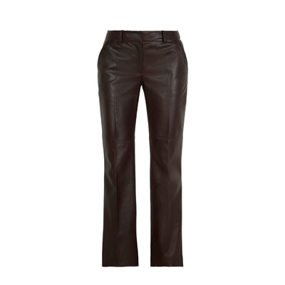 Setron Kahve Kadın Deri Pantolon