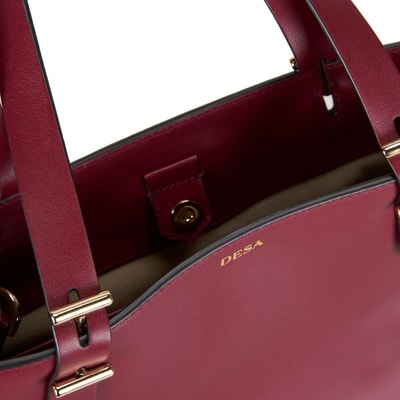 Seven Medium Bordo Kadın Deri Omuz Çantası