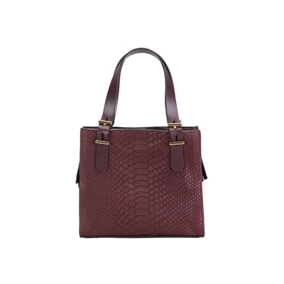 Seven Small Bordo Kadın Yılan Derisi Omuz Çantası