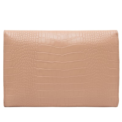 Sharon Bej Kadın Kroko Baskılı Deri Portföy Çanta