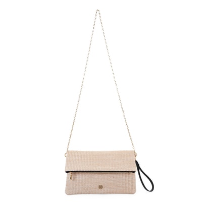 Shirley Bej Kadın Hasır Portföy Çanta