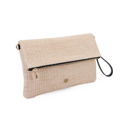 Shirley Bej Kadın Hasır Portföy Çanta