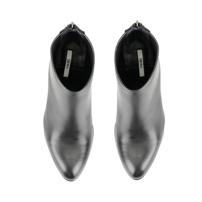 Siena Siyah Kadın Fermuarlı Deri Klasik Bot