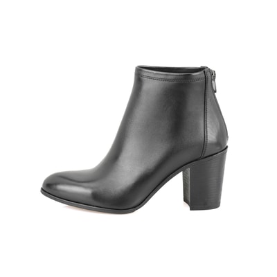 Siena Siyah Kadın Fermuarlı Deri Klasik Bot