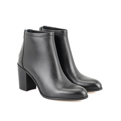 Siena Siyah Kadın Fermuarlı Deri Klasik Bot