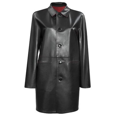 Simonetta Kadın Çift Taraflı Deri Pardösü