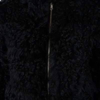 Sirus Siyah Kadın Çift Taraflı Kürk Ceket