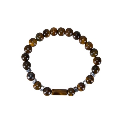 Sitrin Doğal Taşlı Erkek Bileklik