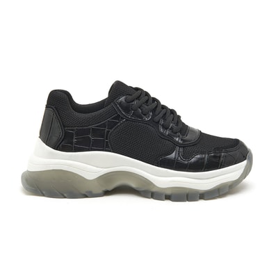 Siyah Alita Kadın Spor Ayakkabı