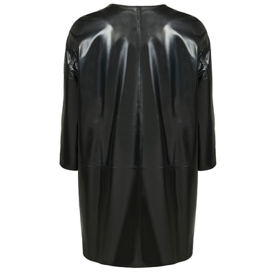 Siyah Amadora Kadın Deri Ceket