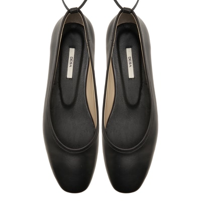 Siyah Basilo Kadın Deri Babet